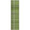 Edge Collections - 2' x 8' - Green - Plaid Washable Area Rug for Indoor and Outdoor Spaces - 1 Piece